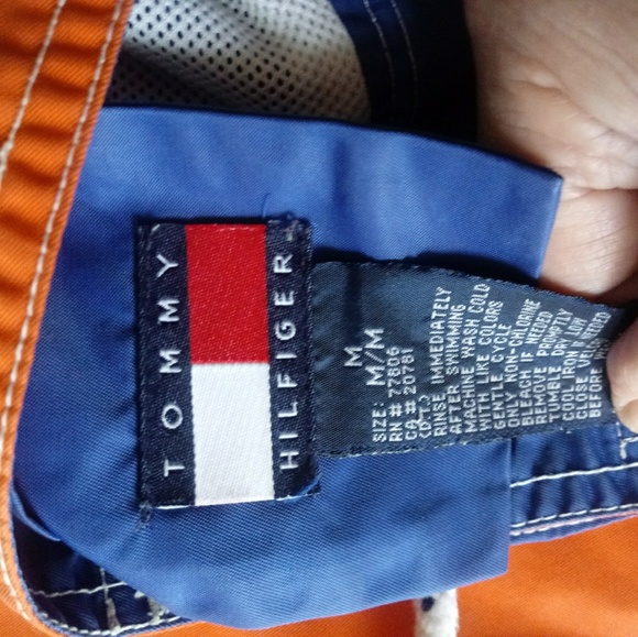 Vintage Tommy Hilfiger 90's Swim Trunks Sz M - Picture 5 of 7